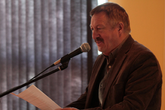 Garry Cranford of Flanker Press introduces editor Edward Roberts.