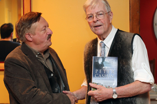 Garry Cranford chats with the Lieutenant Governor of Newfoundland and Labrador, the Honourable John C. Crosbie.