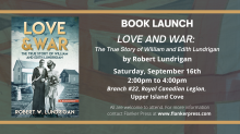 Book Launch - Love and War: The True Story of William and Edith Lundrigan